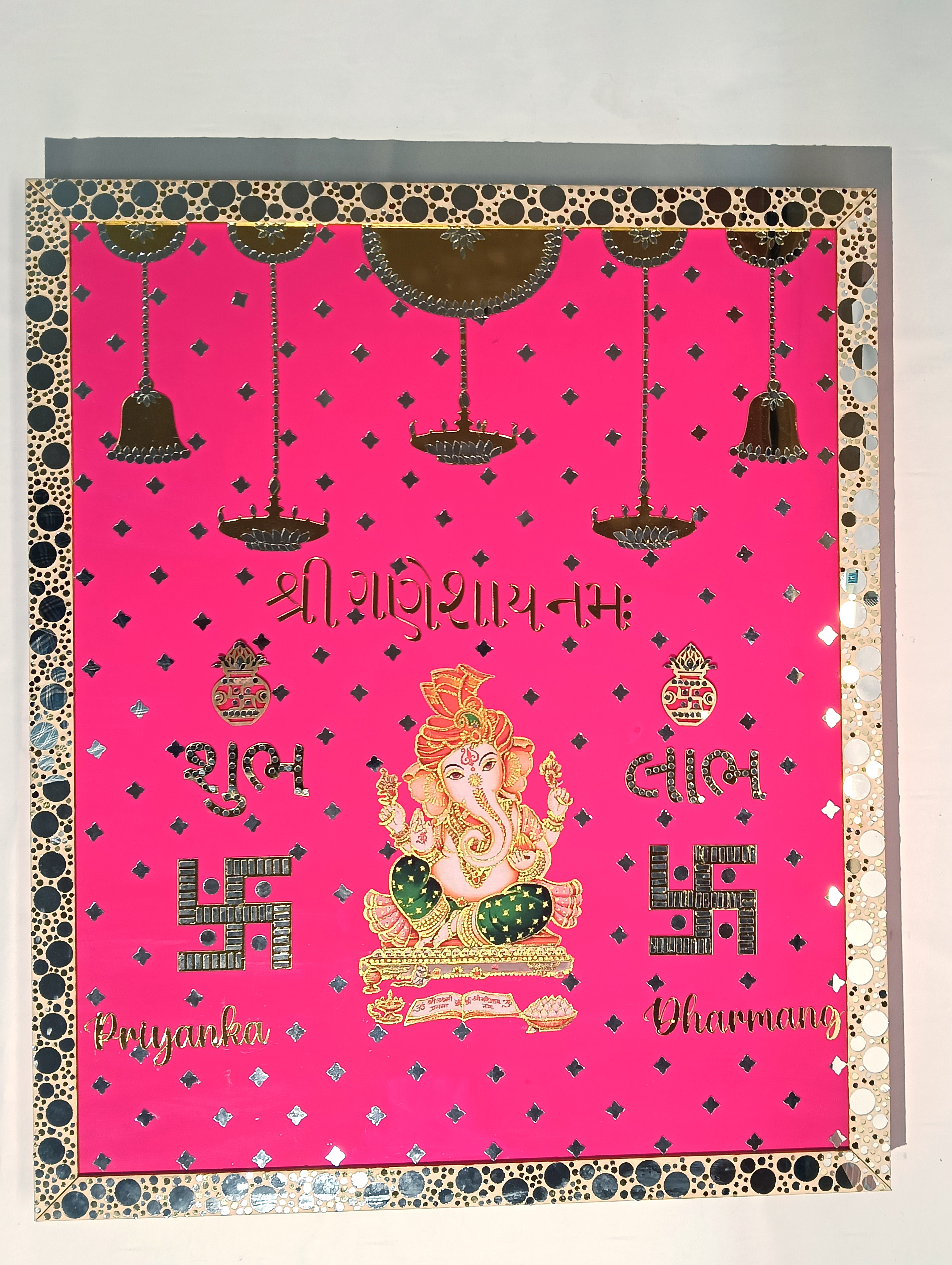 Ganeshji Pink Panel Set
